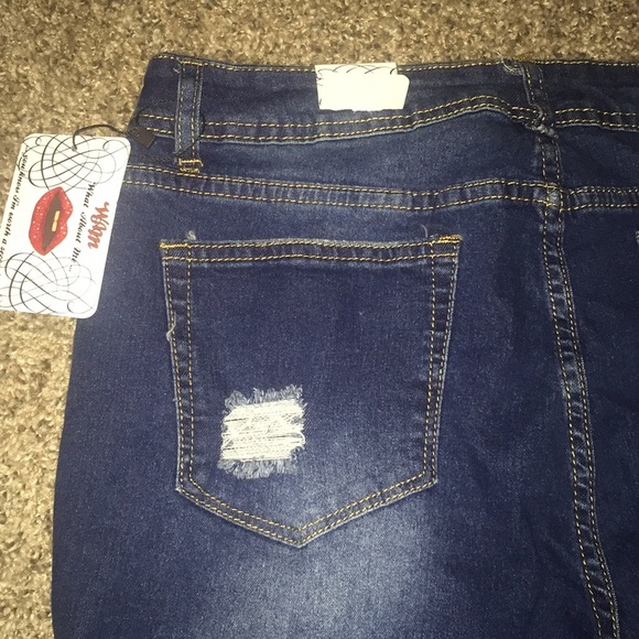 NWT What About Me Blue ripped skinny jeans - Picture 3 of 6
